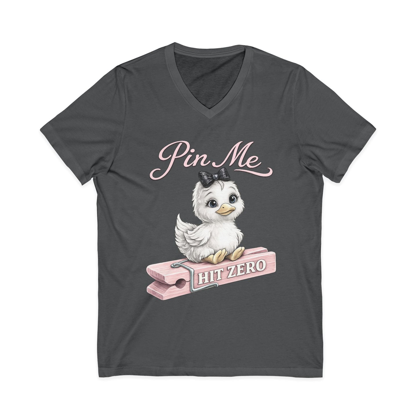 Pin me Jersey Short Sleeve V-Neck Tee
