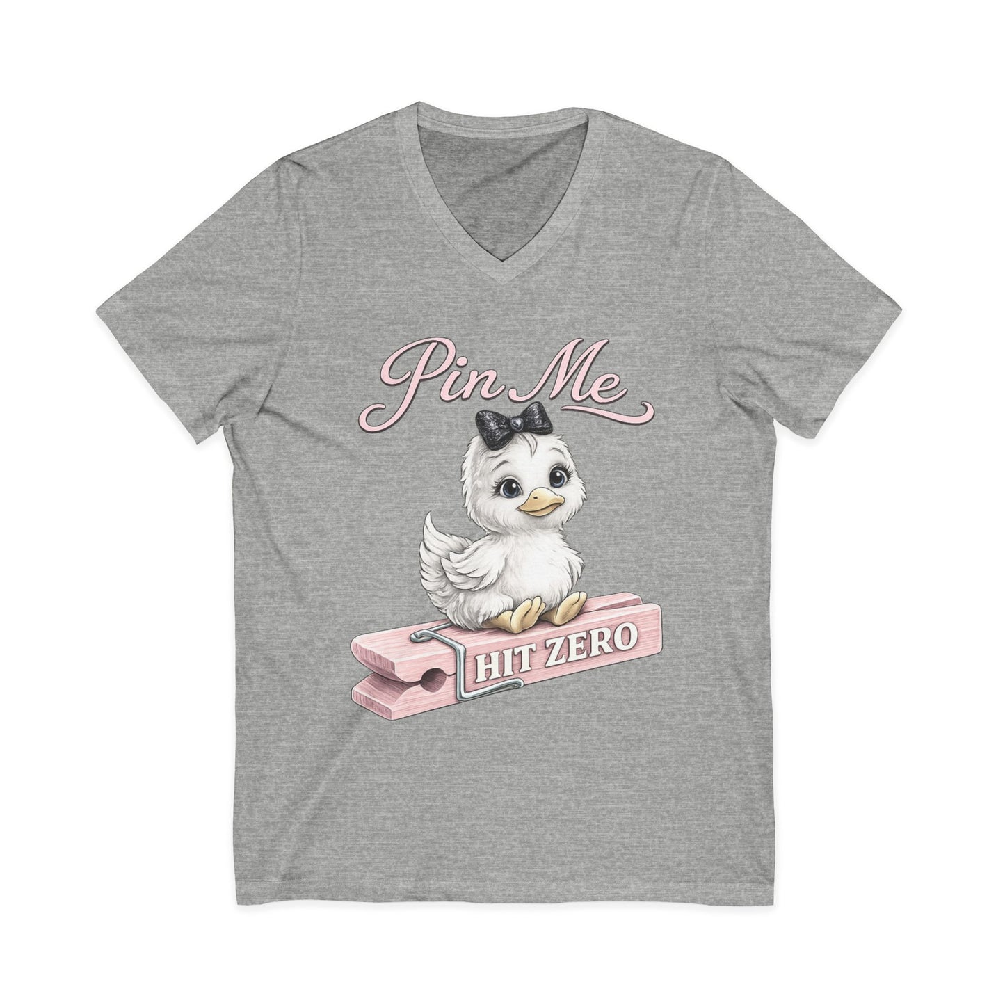 Pin me Jersey Short Sleeve V-Neck Tee
