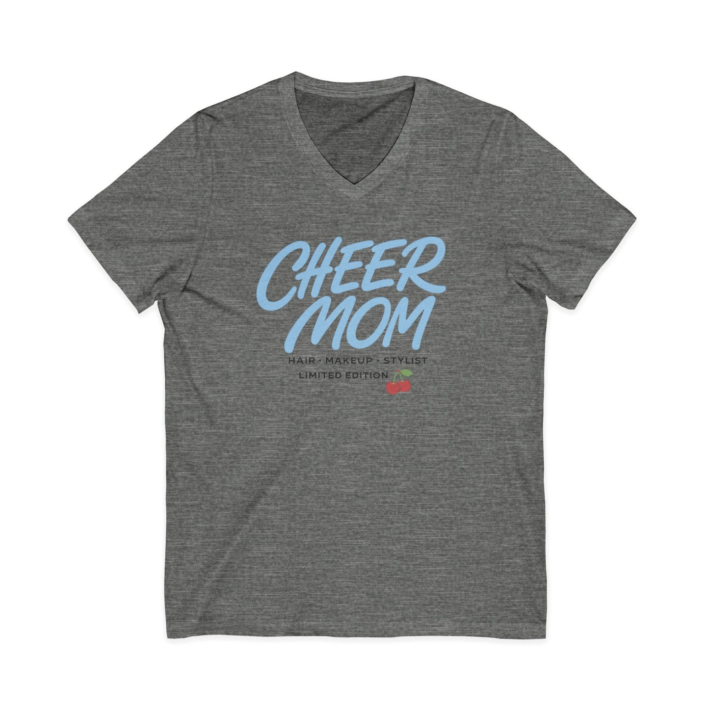 Cheer mom Jersey Short Sleeve V-Neck Tee